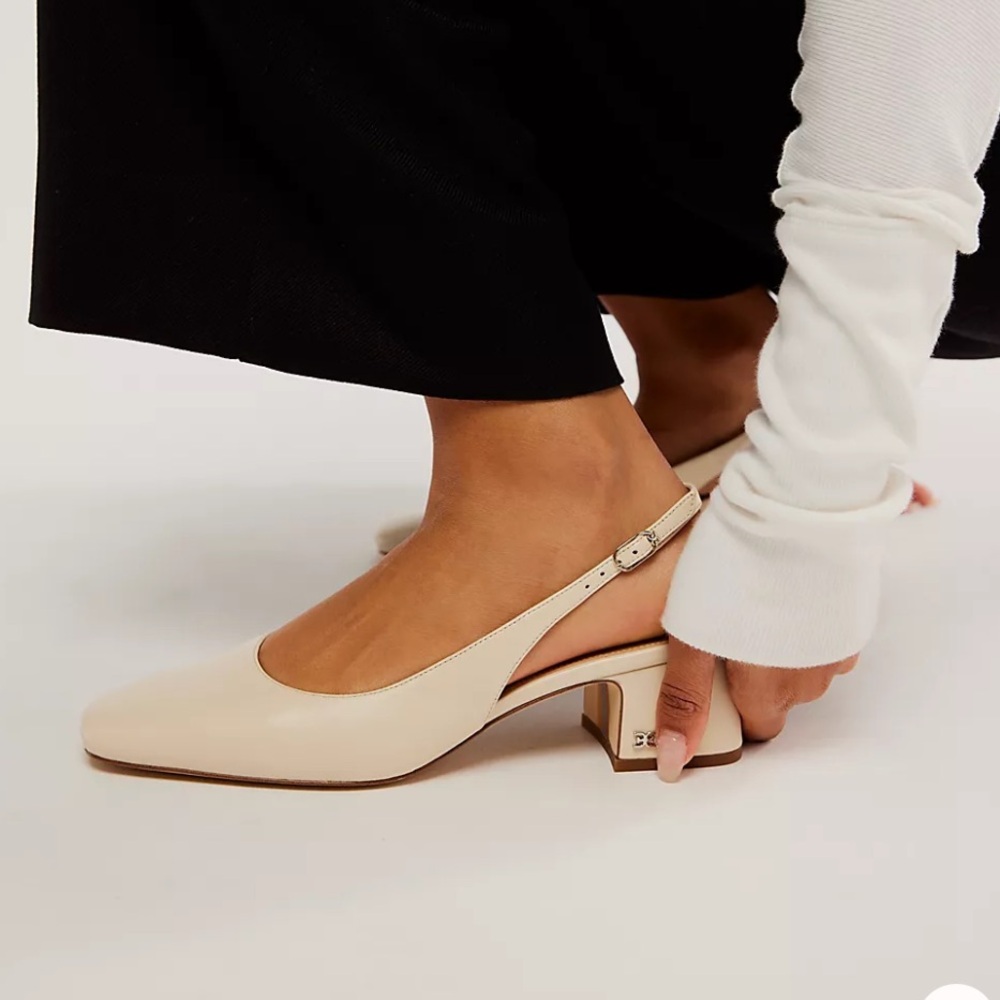 Sam Edelman x Free People | Terra Slingback Heels | color Modern Ivory